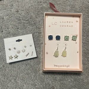 2 Card Sets of Lauren Conrad Earrings Pierced Great Assortment